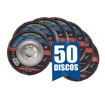 Disco Laminado para Desbaste G40 Tenazit 2638 115mm 50pzs