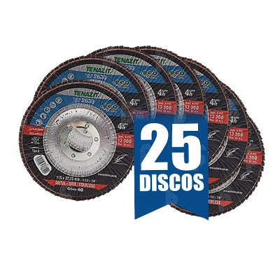 Disco Laminado para Desbaste G40 Tenazit 2638 115mm 25pzs