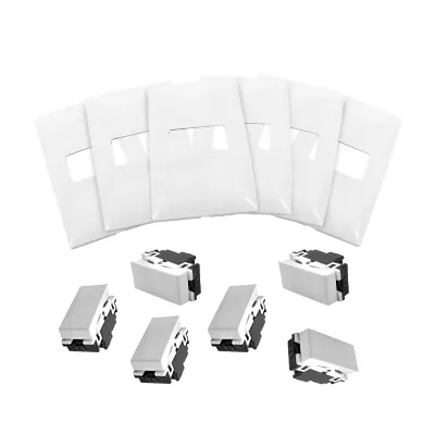Kit Apagador con Placas Royer 1 Módulo Blanco 6pzs