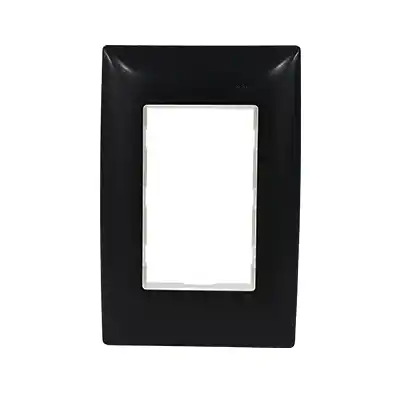 Placa 3 Módulos Royer 100-6204BK Negro
