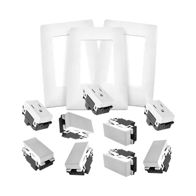 Pack Placas 3 Módulos Royer + Apagadores y Contactos