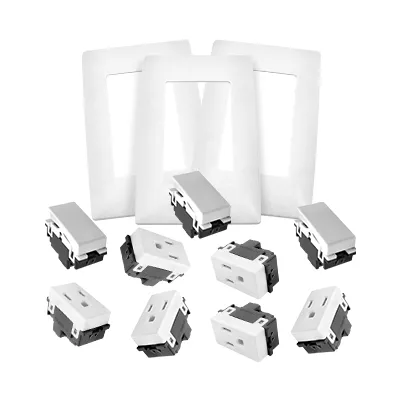 Pack de Placas 3 Módulos Royer 3pzs Apagadores y Contactos