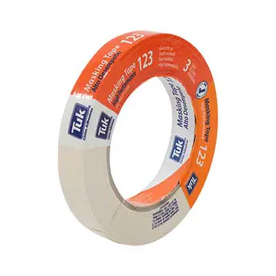 Masking Tape Automotriz 123 Tuk Alto Desempeño 18 mm x 50 m