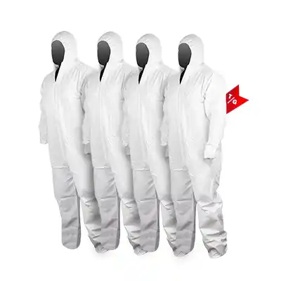 Overol Desechable Talla Grande Aksi 107933 Blanco 4pzas