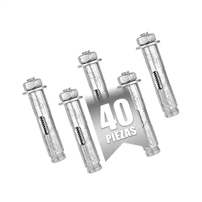 Taquete Expansivo con Tornillo 1/4" Aksi 119001 40pzas