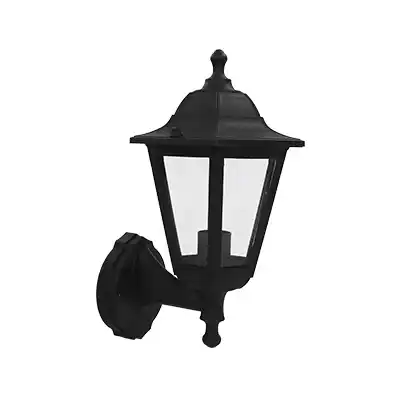 Farol Colonial Pared Sanelec 1232 Plástico Negro