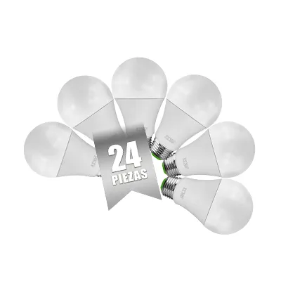 Pack Focos LED A19 Aksi 129044 E27 Luz Blanca 15W 24pzs
