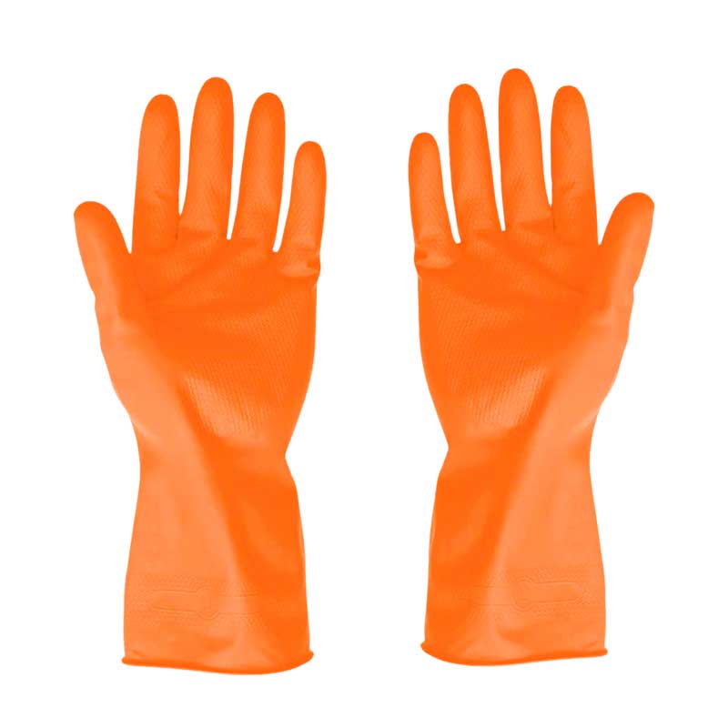 Guantes de látex para limpieza, color naranja, Guantes De Látex y Nitrilo