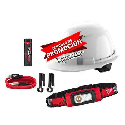 Lámpara para Casco Beacon Milwaukee 2116-21 600 Lm + Casco