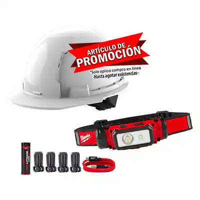 Lámpara para Casco USB Milwaukee 2163-21 600 LM + Casco