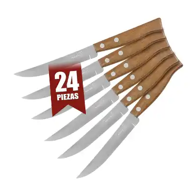 Cuchillo Para Asado Filo Liso Tramontina 5 Pulg 24pzas