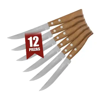Cuchillo Para Asado Filo Liso Tramontina 5 pulg 12pzs