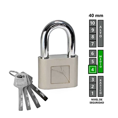 Candado de Hierro Austral H 340 TA Alta Resistencia 40mm