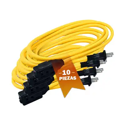 Extensión Eléctrica Uso Rudo 2m Keer 2434 cal.16 10pzas