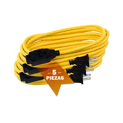 Extensión Eléctrica Uso Rudo 4m Keer 2436 cal.16 5pzas