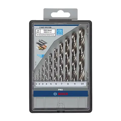 Juego Brocas HSS-G para Metal Bosch 2607010535 1-10mm 10pzas