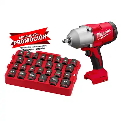 Llave de Impacto M18 Milwaukee 2666-20 Sin Bat  27 pzs