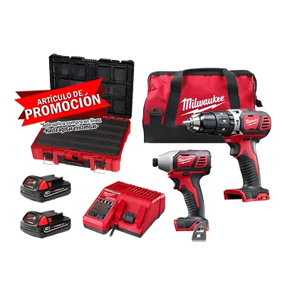 Rotomartillo Milwaukee +  Atornillador impacto + Organizador