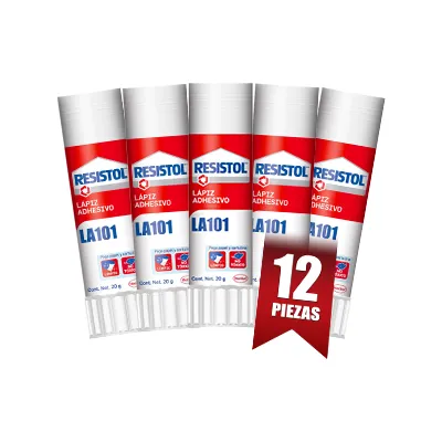 Lápiz Adhesivo Resistol LA101 Blanco 20g 12pzas