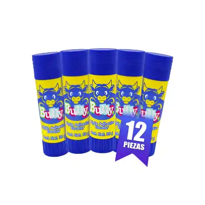 Lápiz Adhesivo Escolar Bully 2820047 38g 12pzas