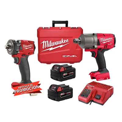 Kit Llaves de Impacto Brushless Milwaukee Baterías+Cargador