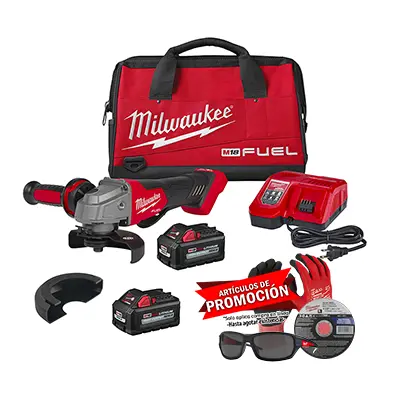 Esmeliradora Angular M18 Milwaukee 2880-20 Gafas + Guantes