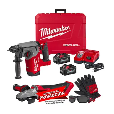 Milwaukee Rotomartillo SDS Plus + Esmeriladora P225-2912