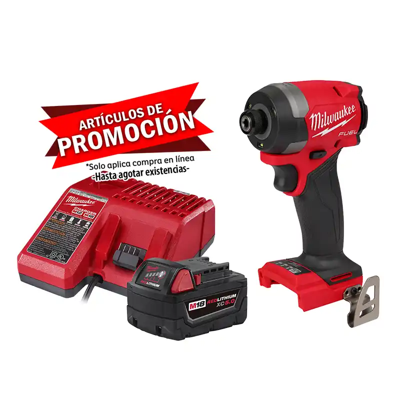 Atornillador de Impacto Milwaukee 2953-20 Cargador y Batería