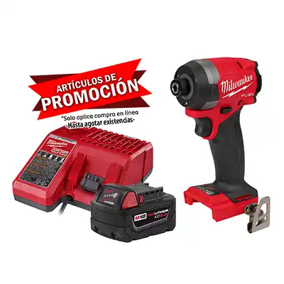 Atornillador de Impacto Milwaukee 2953-20 Cargador y Batería