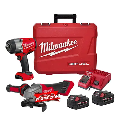 Llave de Impacto M18 BL Milwaukee 2967-22 + Esmeriladora