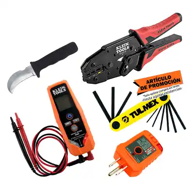 Kit Probador Voltaje Klein Tools + Probador Corriente + Acc