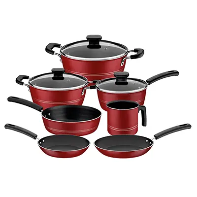 Batería Cocina Tramontina Sicília 32300/313 Rojo 10pzas