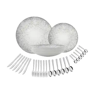 Vajilla de Porcelana Tramontina Camila + Cubiertos 24pzas