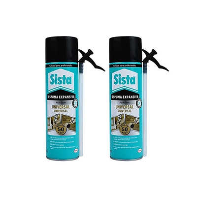 Sista Espuma Expansiva Aislante Gris 500 ml 2pzas