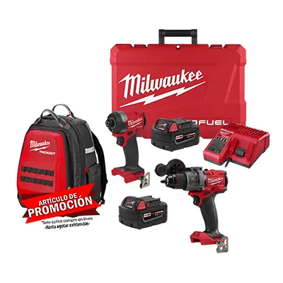 Rotomartillo M18 BL Milwaukee + Atornillador + Mochila