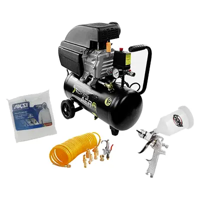Compresor de Aire Redykits AERO 2hp Pistola de Gravedad +Acc