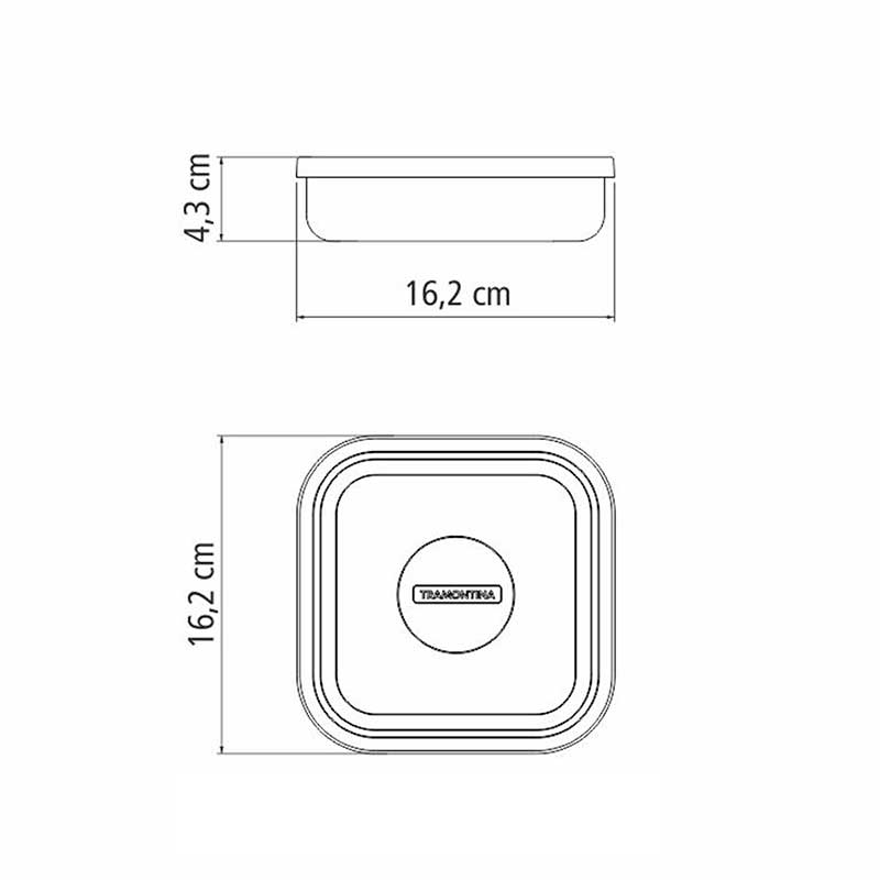 Topper Contenedor para Comida Tramontina 61229/040 1L