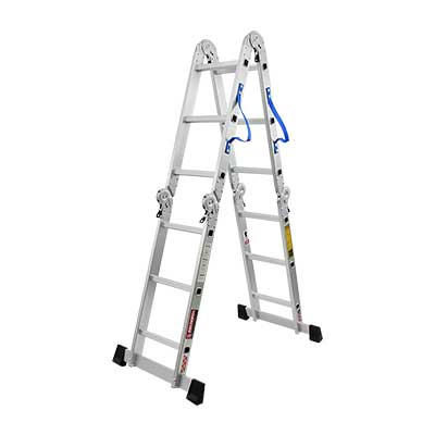 Escalera articulada de aluminio 12 peldaños (carga 150 kg) C209613, Marca  CUPRUM