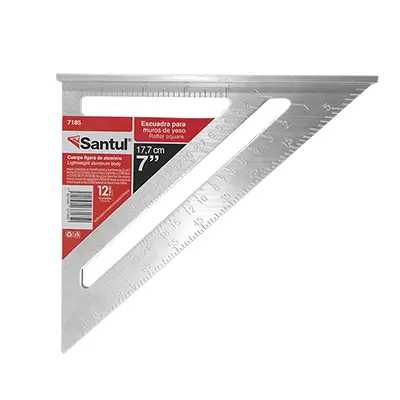 Escuadra para Muros de Yeso Santul 7185 Aluminio 7 Pulg