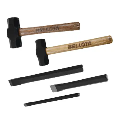 Kit Marros Bellota 2 y 4 LBS + Cinceles Hexagonal 3 Pzs