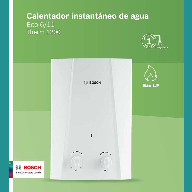 Calentador De Agua Instantaneo Para 1 Servicios Gas Lp
