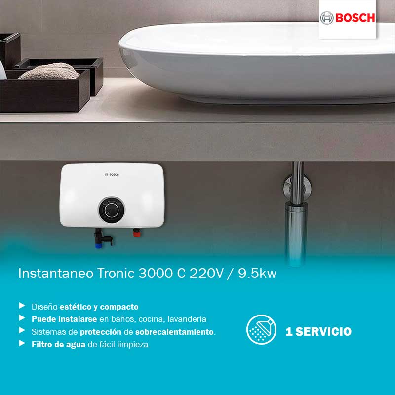 Calentador Electrico Instantaneo Bosch Tronic 3000 C