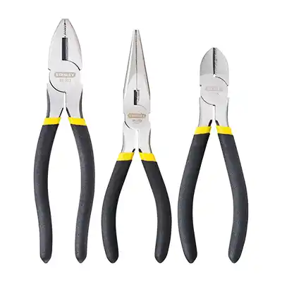 Juego de Pinzas Electricista Corte Diagonal Stanley 90-162