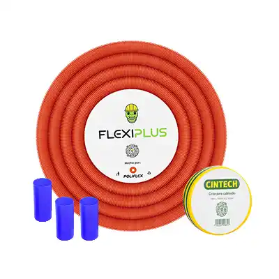 Poliflex Naranja Flexiplus P-ELN25-050 sin Guía Rollo 3/4" 5