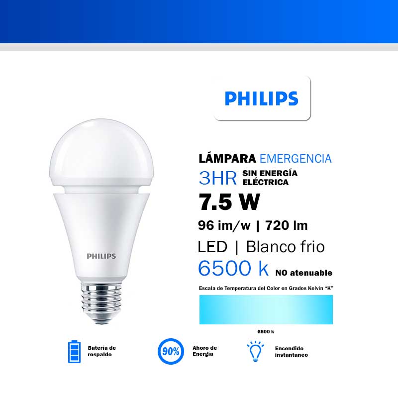 Focos LED Philips 10 W Luz Fría 4 Piezas