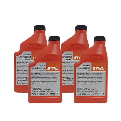 Aceite para Motor 2T Motosierra Stihl 400ml 4pzas