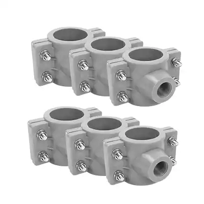 Abrazadera PVC Conplasa ARG50X19 2 x 3/4 Pulg 6pzas