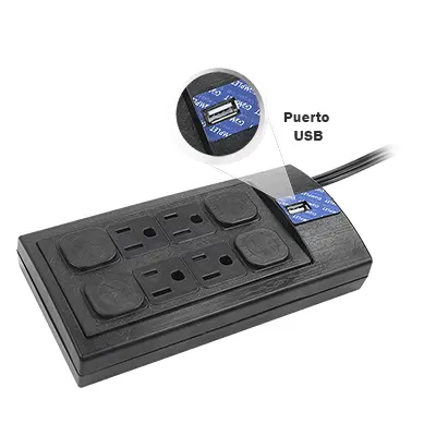 Multicontacto Supresor de Picos y USB Complet BRC-1-005