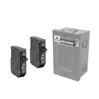 Centro de Carga 2 Polos Igesa CC02S + 2 Breaker 20 Amp
