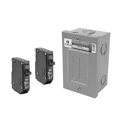 Centro de Carga 2 Polos Igesa CC02S + 2 Breaker 40 Amp